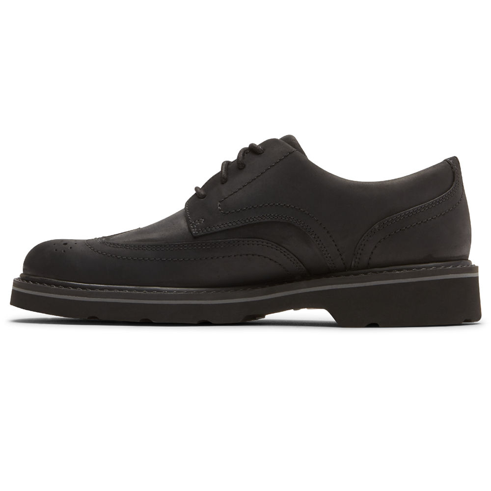 Zapatillas Rockport Hombre Mexico - Charlee Waterproof Wingtip Negros - DJRUP1976